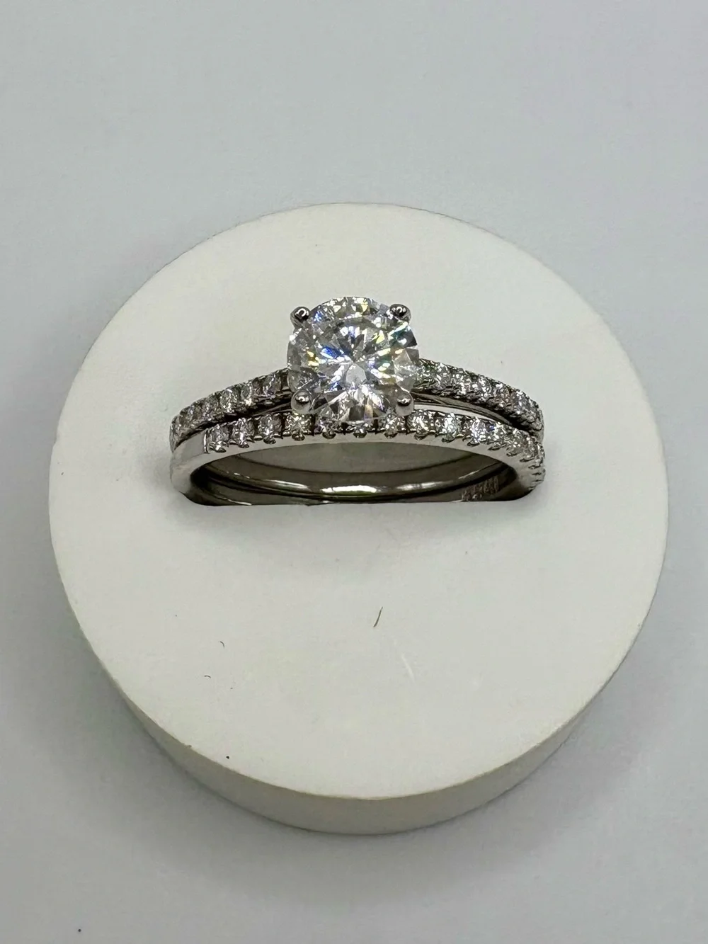 ✨ 1.41CTW Moissanite 2-Ring Set | 925 Sterling Silver | Size 8